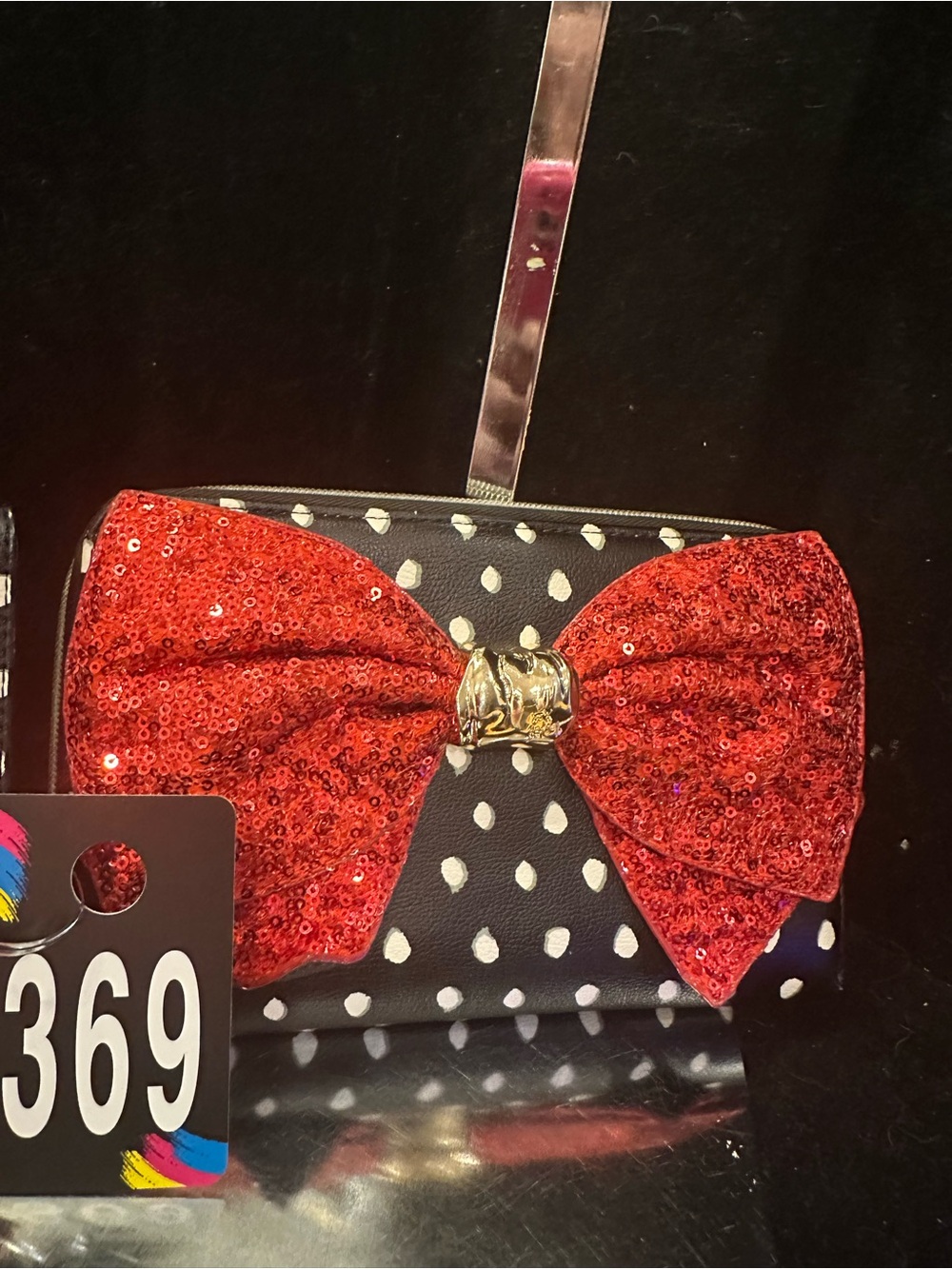 Betsey Johnson #369 Polka Dot Bow Sequin Bottoms - Red adorable